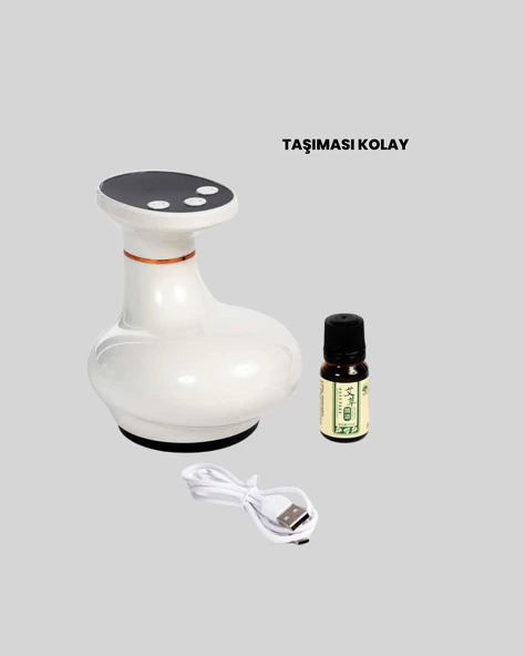 USB Şarjlı 3 Fonksiyonlu Masaj Aleti Kupa Terapisi ve Gua Sha - Resim 2