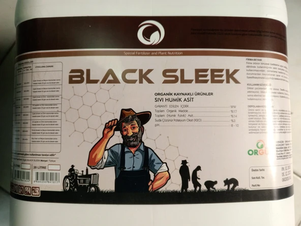 BLACK SLEEK 20 LT – Sıvı Humik Asit (Organik Kaynaklı) - Resim 2