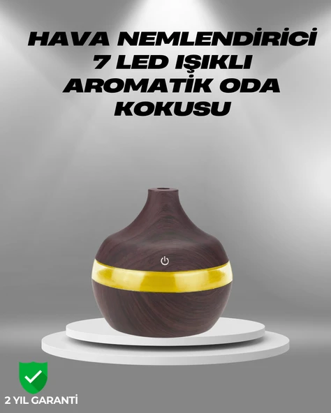 Aromaterapi Uyumlu 300 ml LED Işıklı Oda Kokusu Difüzörü ürün görseli 1