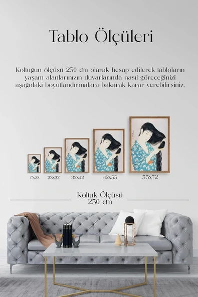 Hashiguchi Goyo Ahşap Çerçeveli Tablo 50 x 70 - Resim 5