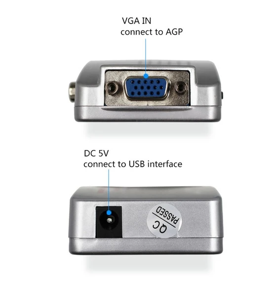 PrimeX SL-AV201 VGA TO VIDEO Çevirici, Vga To Svideo, RCA Görüntü çevirici - Resim 6