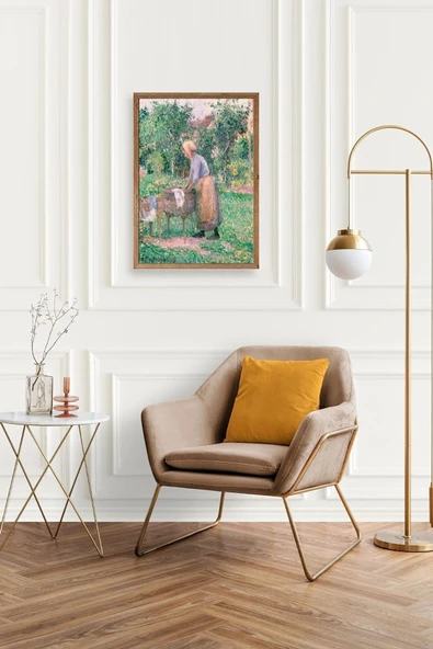 Camille Pissarro Ahşap Çerçeveli Tablo 30 x 42 - Resim 2