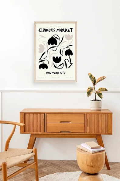 Çiçek Ahşap Çerçeveli Tablo 30 x 42 - Resim 2