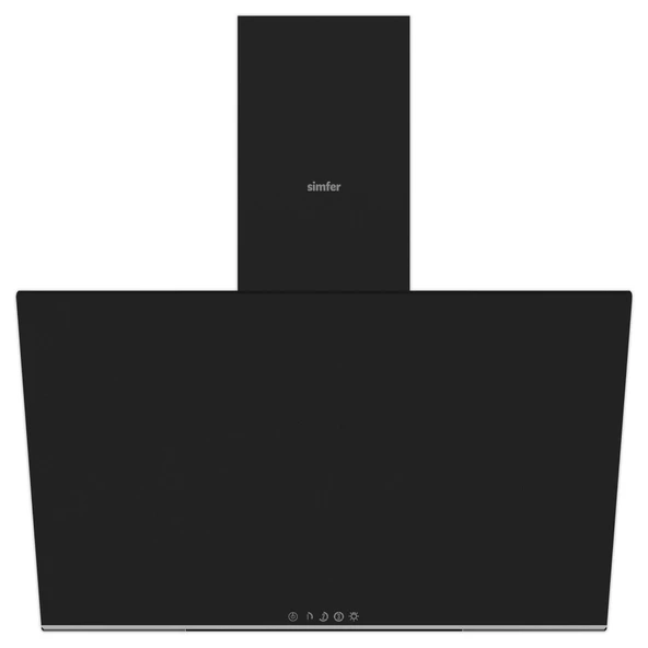 Simfer Siyah 2'li Cam Ankastre Set (3046 Ocak + 8727 Davlumbaz) - Resim 3