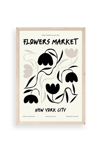 Çiçek Ahşap Çerçeveli Tablo 30 x 42 ürün görseli 1