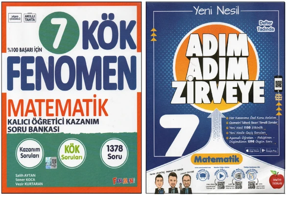 FENOMEN 7. SINIF KÖK+NEWTON ADIM ADIM Z. MATEMATİK (2 KİTAP) ürün görseli 1