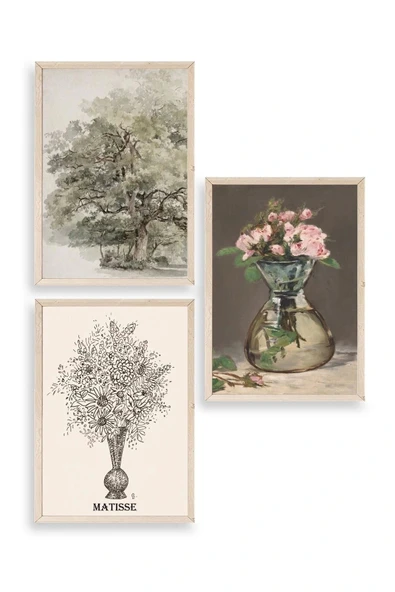 Matisse Üçlü Ahşap Çerçeveli Tablo 50 x 70 ürün görseli 1