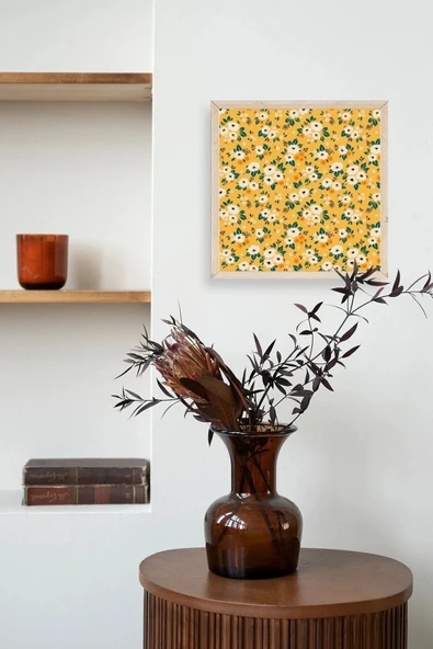 Çiçek Ahşap Çerçeveli Tablo 42 x 42 - Resim 3