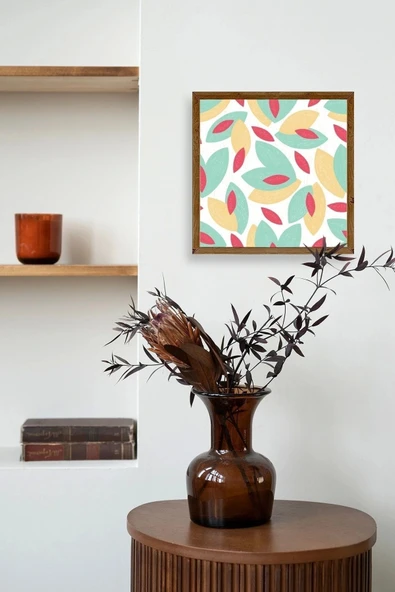 Yaprak Ahşap Çerçeveli Tablo 50 x 50 - Resim 3