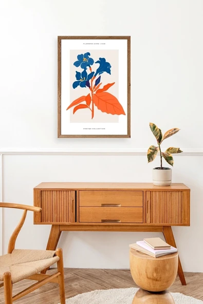 Çiçekler Ahşap Çerçeveli Tablo 23 x 30 - Resim 3