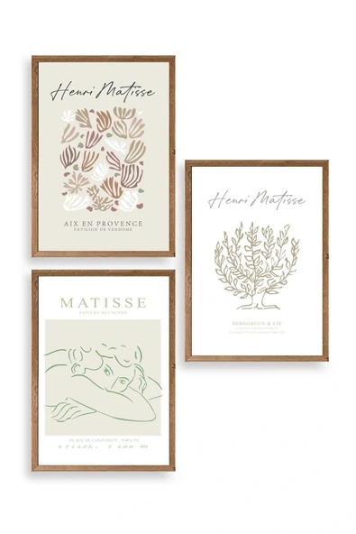 Matisse Üçlü Ahşap Çerçeveli Tablo 50 x 70 ürün görseli 1