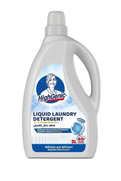 Highgenic Sıvı Çamaşır Deterjanı Beyazlar 3 Lt ürün görseli 1