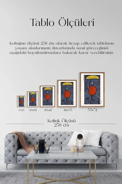 Paul Klee Ahşap Çerçeveli Tablo 50 x 70 - Resim 5