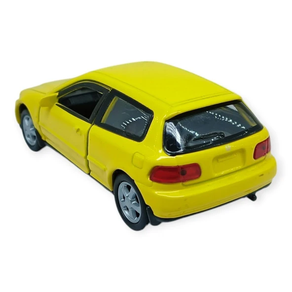 Çek Bırak Metal Arabalar 12 cm - 43813 - Sarı - Resim 3