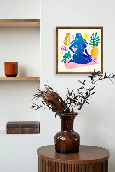 Kadın Ahşap Çerçeveli Tablo 50 x 50 - Resim 3