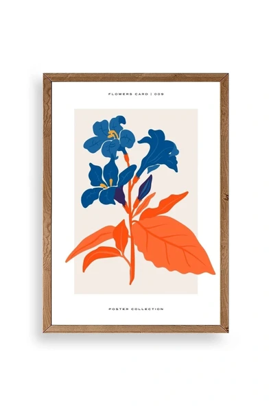 Çiçekler Ahşap Çerçeveli Tablo 30 x 42 ürün görseli 1