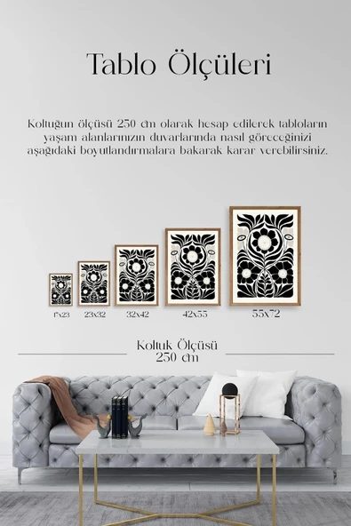 Desen Ahşap Çerçeveli Tablo 30 x 42 - Resim 5