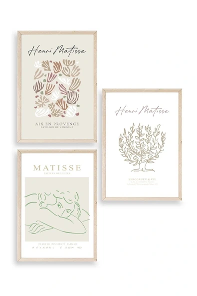 Matisse Üçlü Ahşap Çerçeveli Tablo 50 x 70 ürün görseli 1