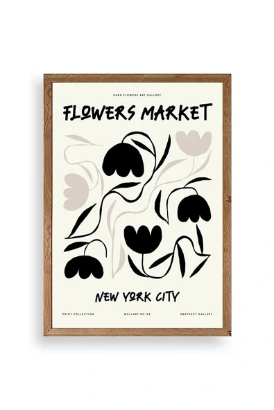 Çiçek Ahşap Çerçeveli Tablo 30 x 42 ürün görseli 1