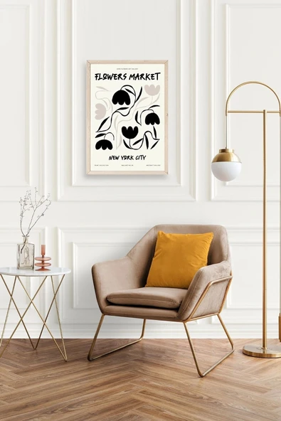 Çiçek Ahşap Çerçeveli Tablo 30 x 42 - Resim 3