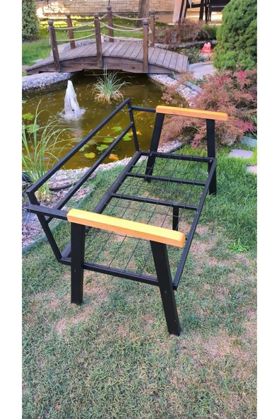 Kırlenta Erciyes 2 1 1 Masa Gri Bahçe Takımı Bahçe Mobilyası - Resim 6