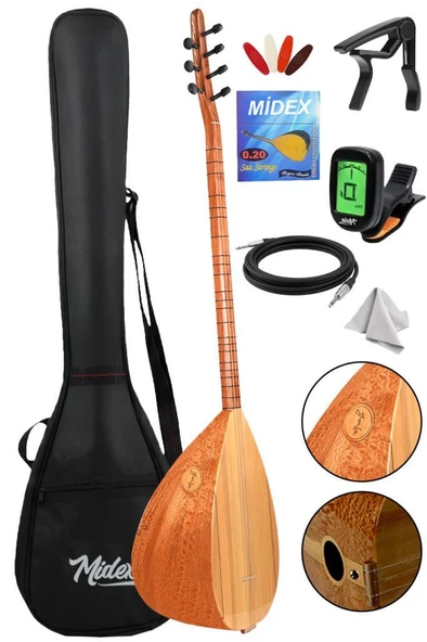 Yonka B-142U Uzun Sap Çınar Ağacı Gövde Kaliteli Gürgen Sap Saz Bağlama Seti ürün görseli 1