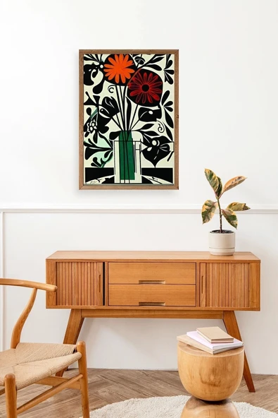 Çiçek Ahşap Çerçeveli Tablo 50 x 70 - Resim 3