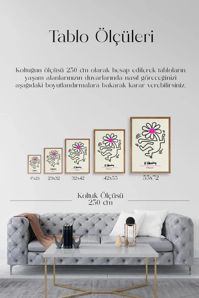 Soyut Çiçek Adam Ahşap Çerçeveli Tablo 23 x 30 - Resim 5