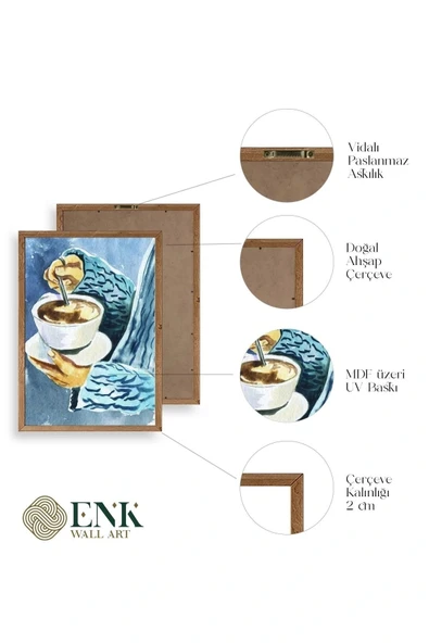 Kahve Ahşap Çerçeveli Tablo 30 x 42 - Resim 4