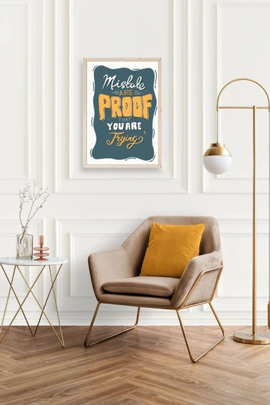 Motto Ahşap Çerçeveli Tablo 23 x 30 - Resim 2