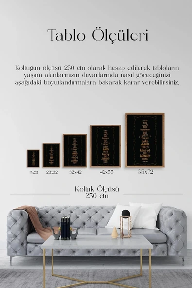 Modern Ahşap Çerçeveli Tablo 30 x 42 - Resim 5