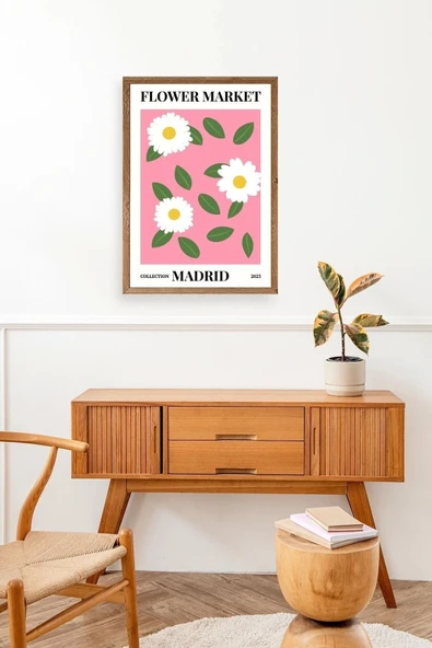 Çiçek Ahşap Çerçeveli Tablo 23 x 30 - Resim 3