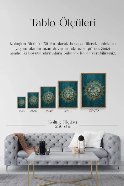 Hat Yazısı Ahşap Çerçeveli Tablo 23 x 30 - Resim 5