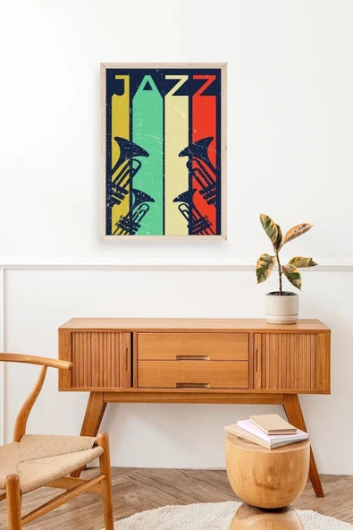 Jazz Ahşap Çerçeveli Tablo 30 x 42 - Resim 3