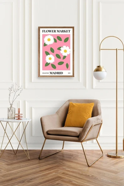 Çiçek Ahşap Çerçeveli Tablo 23 x 30 - Resim 2