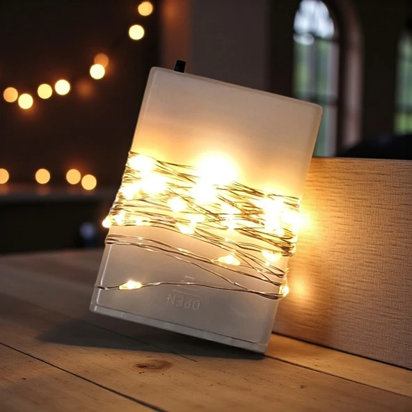 UpWay 5 Metre Su Geçirmez Günışığı 50 Led Işık - Pilli Dekoratif Aydınlatma ürün görseli 1