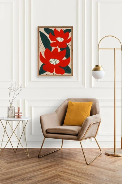 Çiçek Ahşap Çerçeveli Tablo 50 x 70 - Resim 2