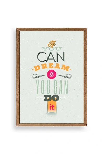 Motto Ahşap Çerçeveli Tablo 30 x 42 ürün görseli 1