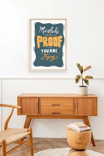 Motto Ahşap Çerçeveli Tablo 23 x 30 - Resim 3
