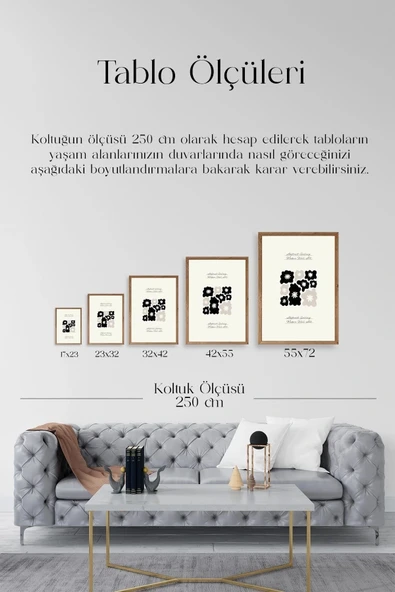 Çiçekler Ahşap Çerçeveli Tablo 50 x 70 - Resim 4
