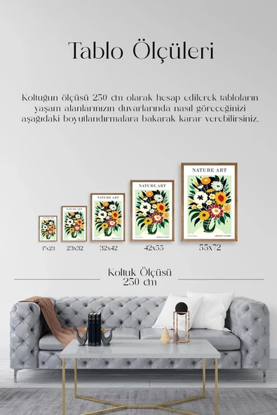 Çiçek Ahşap Çerçeveli Tablo 50 x 70 - Resim 5