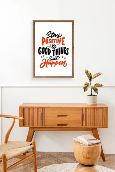 Motto Ahşap Çerçeveli Tablo 30 x 42 - Resim 3