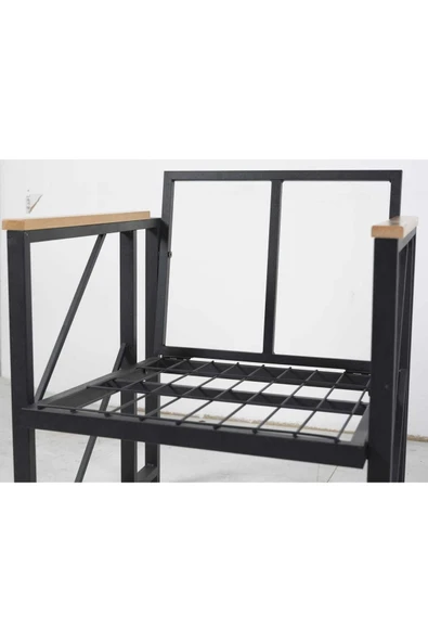 Kırlenta Liva 2+1+1 Pofuduk Gri Bahçe Mutfak Balkon Mobilyası - Resim 2