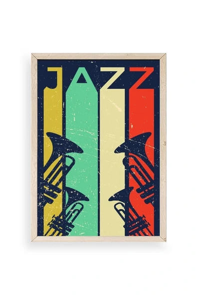 Jazz Ahşap Çerçeveli Tablo 30 x 42 ürün görseli 1