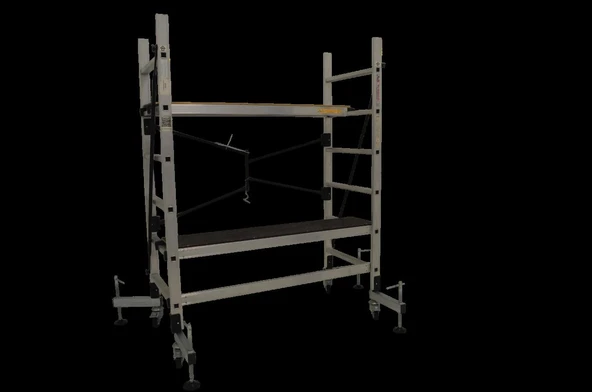 Kurulumu Kolay Katlanabilir Geniş Basamaklı İskele (2 Metre) ürün görseli 1
