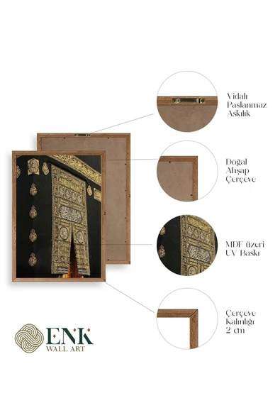 Kabe Ahşap Çerçeveli Tablo 30 x 42 - Resim 4