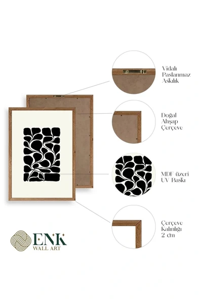 Desen Ahşap Çerçeveli Tablo 50 x 70 - Resim 4