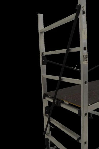 Kurulumu Kolay Katlanabilir Geniş Basamaklı İskele (2 Metre) - Resim 3