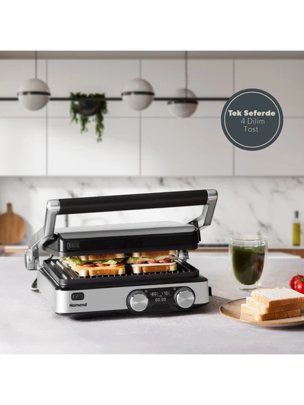 Homend Grilliant 1340H Inox Tost Makinesi ürün görseli 1