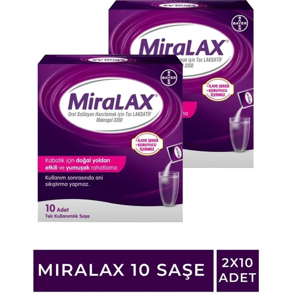 Miralax 10 Saşe 2'Li PAKET (SKT:09/2026) ürün görseli 1